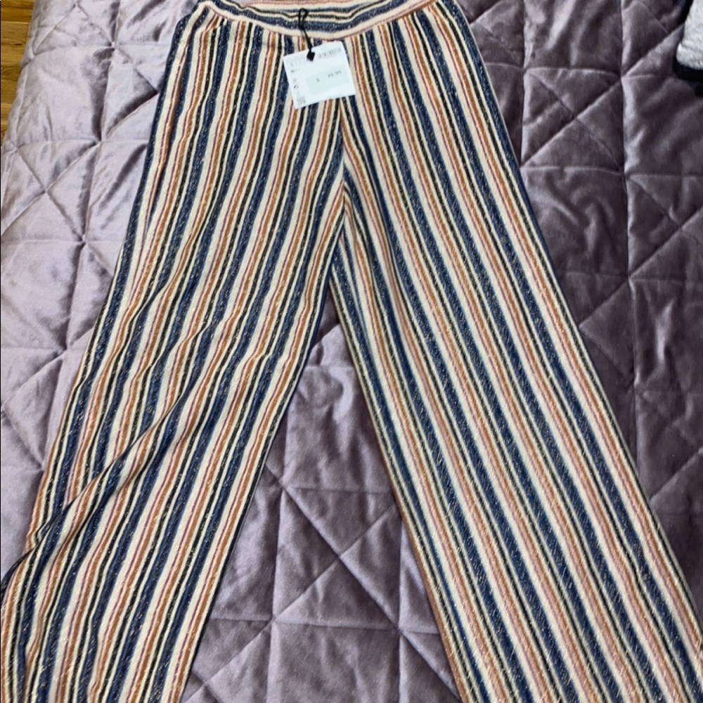 Zara multi color glitter pants